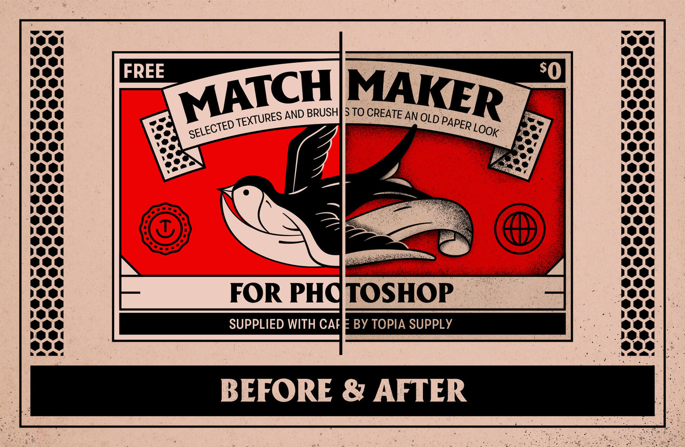 Match Lot Maker Match Maker: Free Textures & Brush Pack for Photoshop | Topia Supply